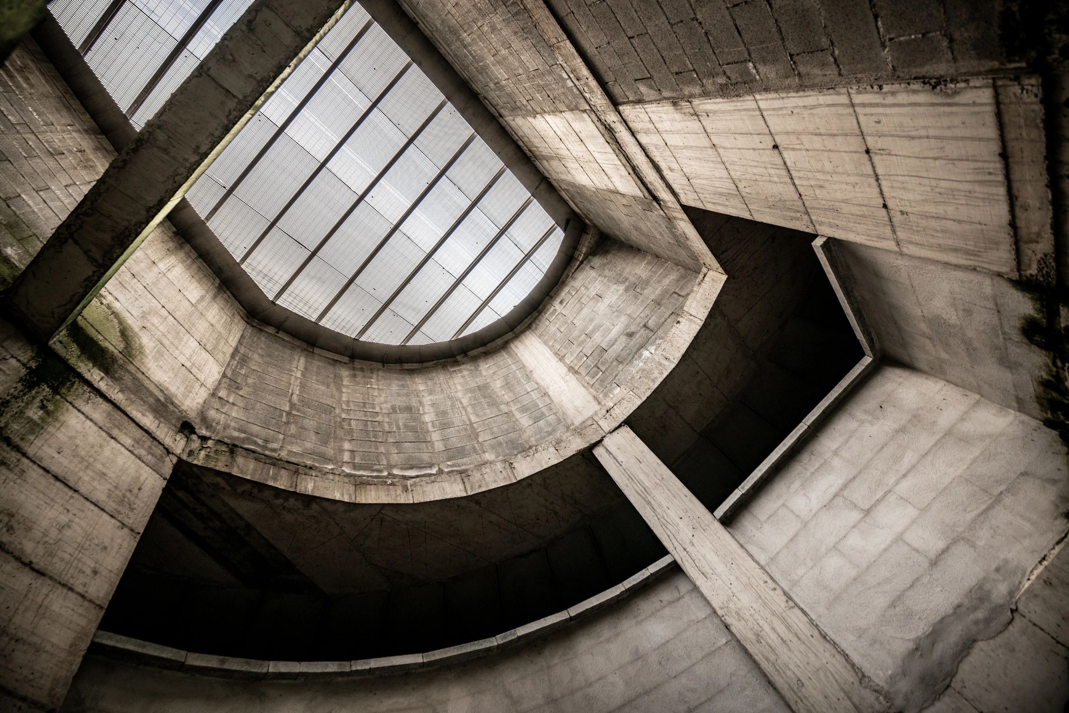 Concrete architectural structure representing precast bunker construction