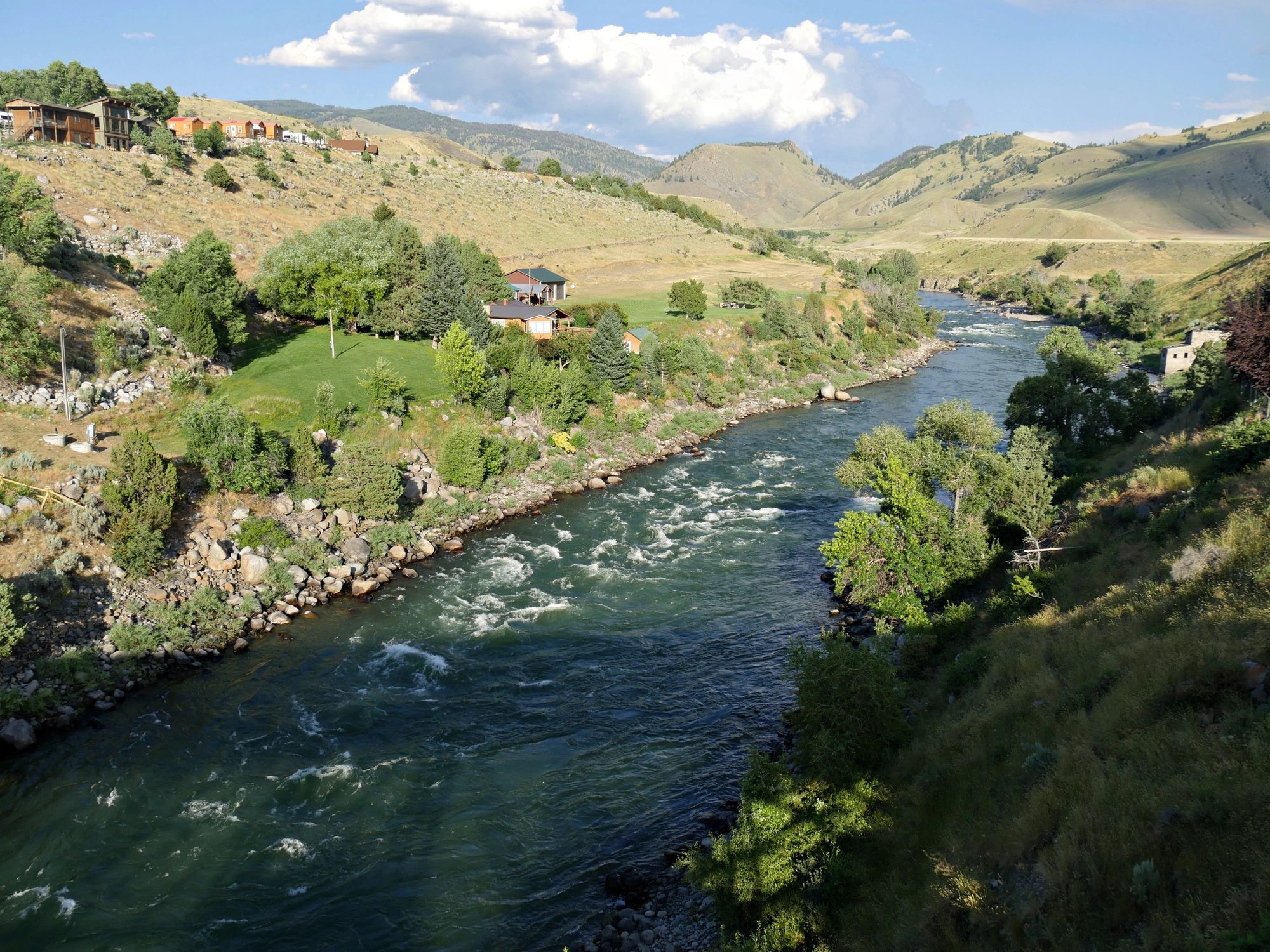 Yellowstone River landscape near Gardiner, Montana