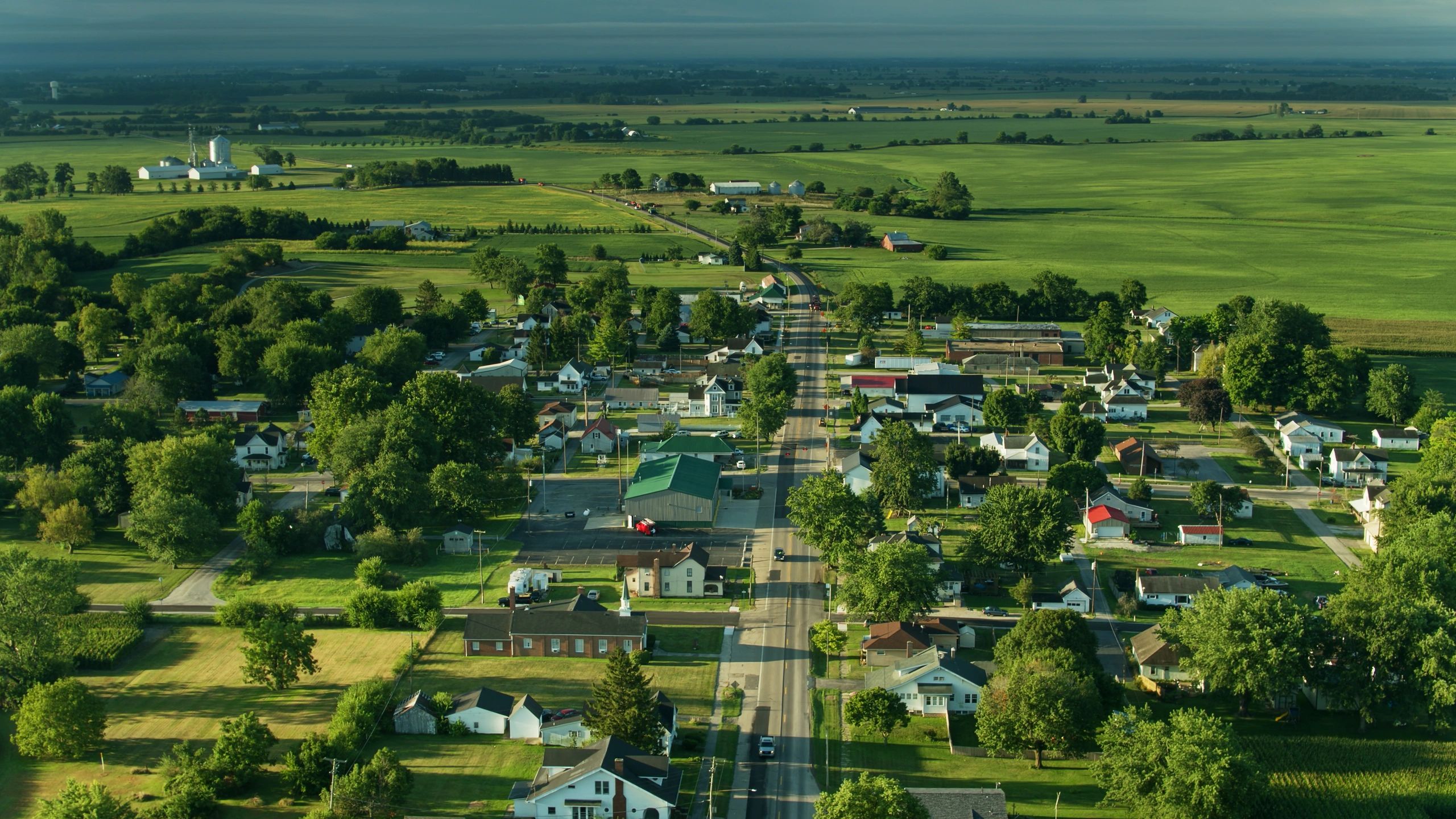 Ohio rural landscape and small-town setting