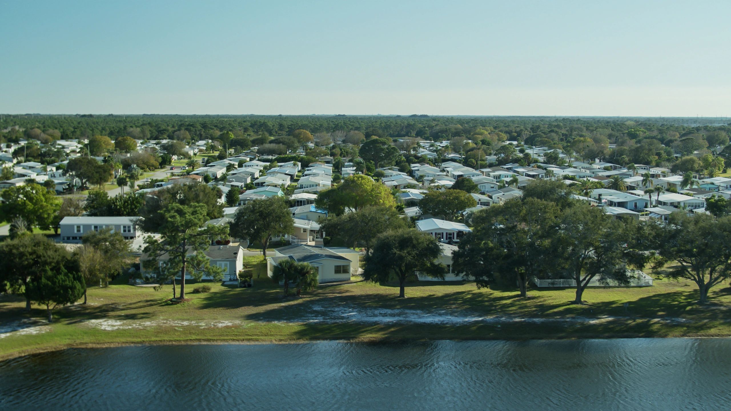 Florida residential aerial view