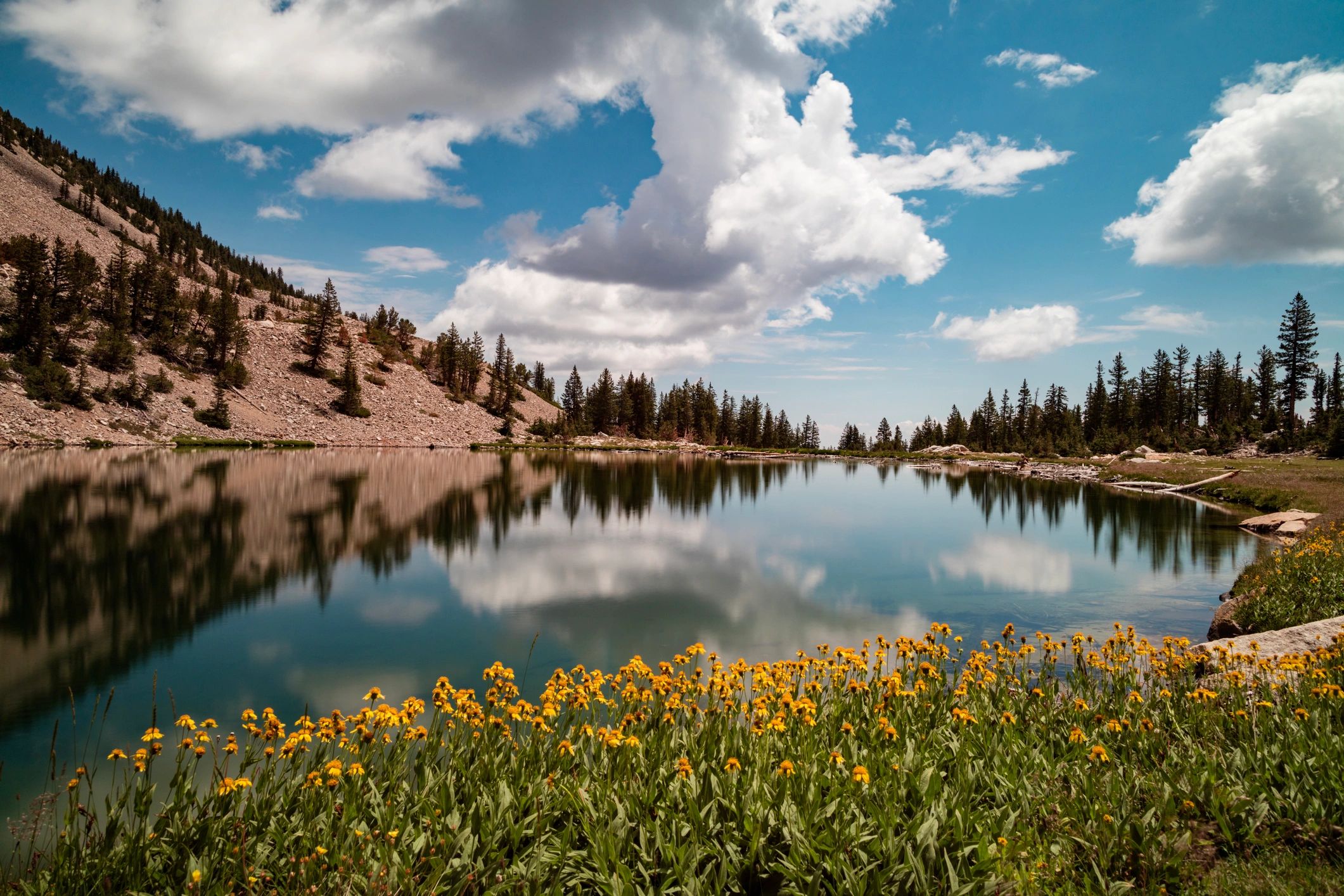 Johnson Lake and mountain landscape in Great Basin National Park, Nevada