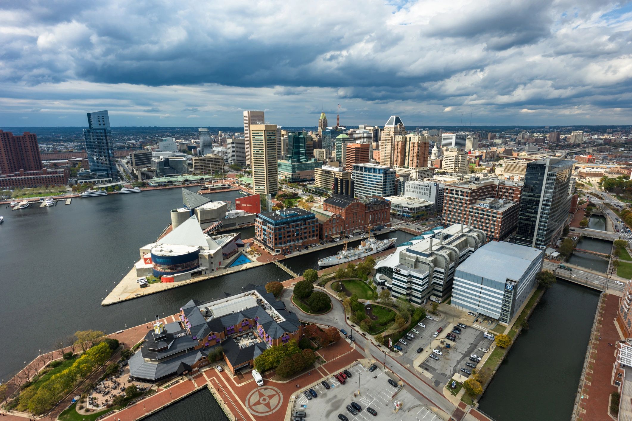 Maryland harbor aerial