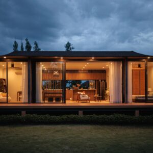 Executive Underground Retreat Plan premium architectural product image with dark refined secure living aesthetic