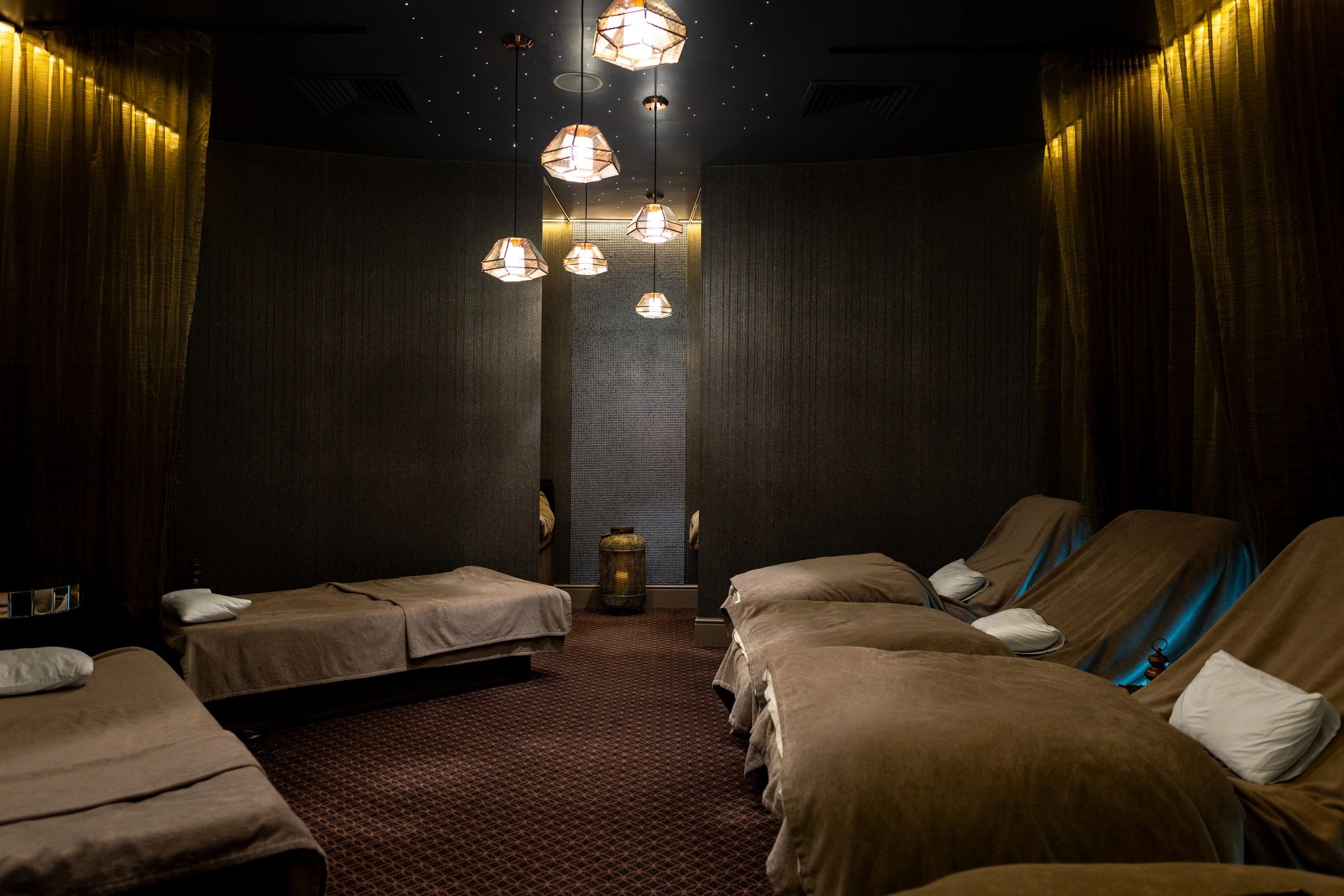 Finished bunker spa-style interior