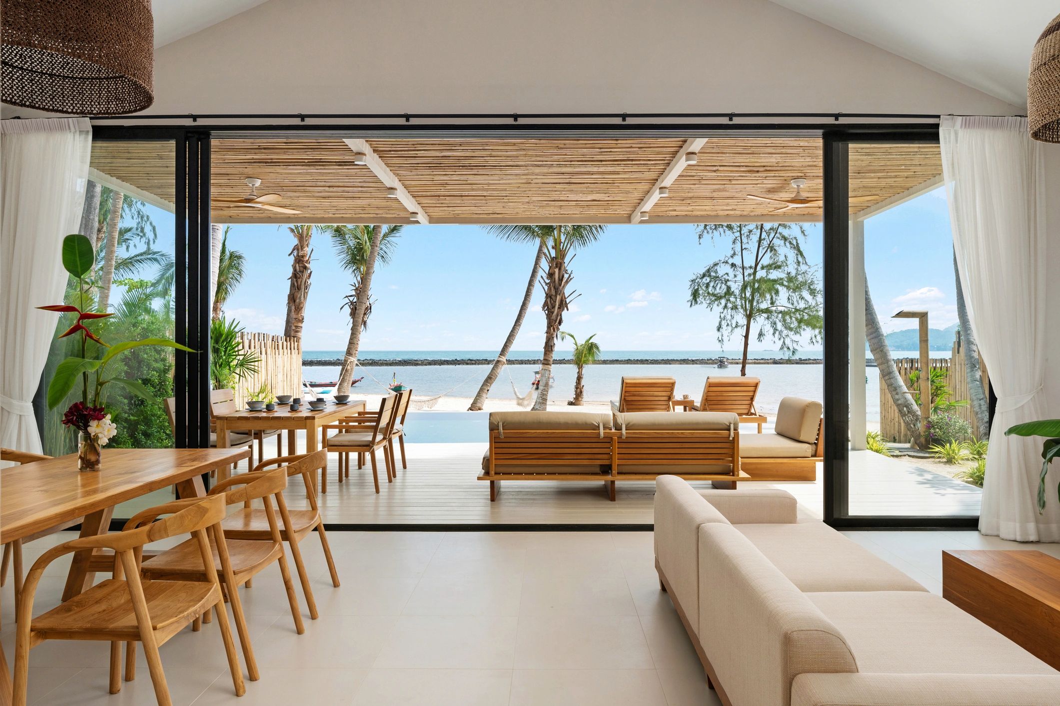 Luxury bunker-inspired interior living space representing refined long-stay living in Alaska