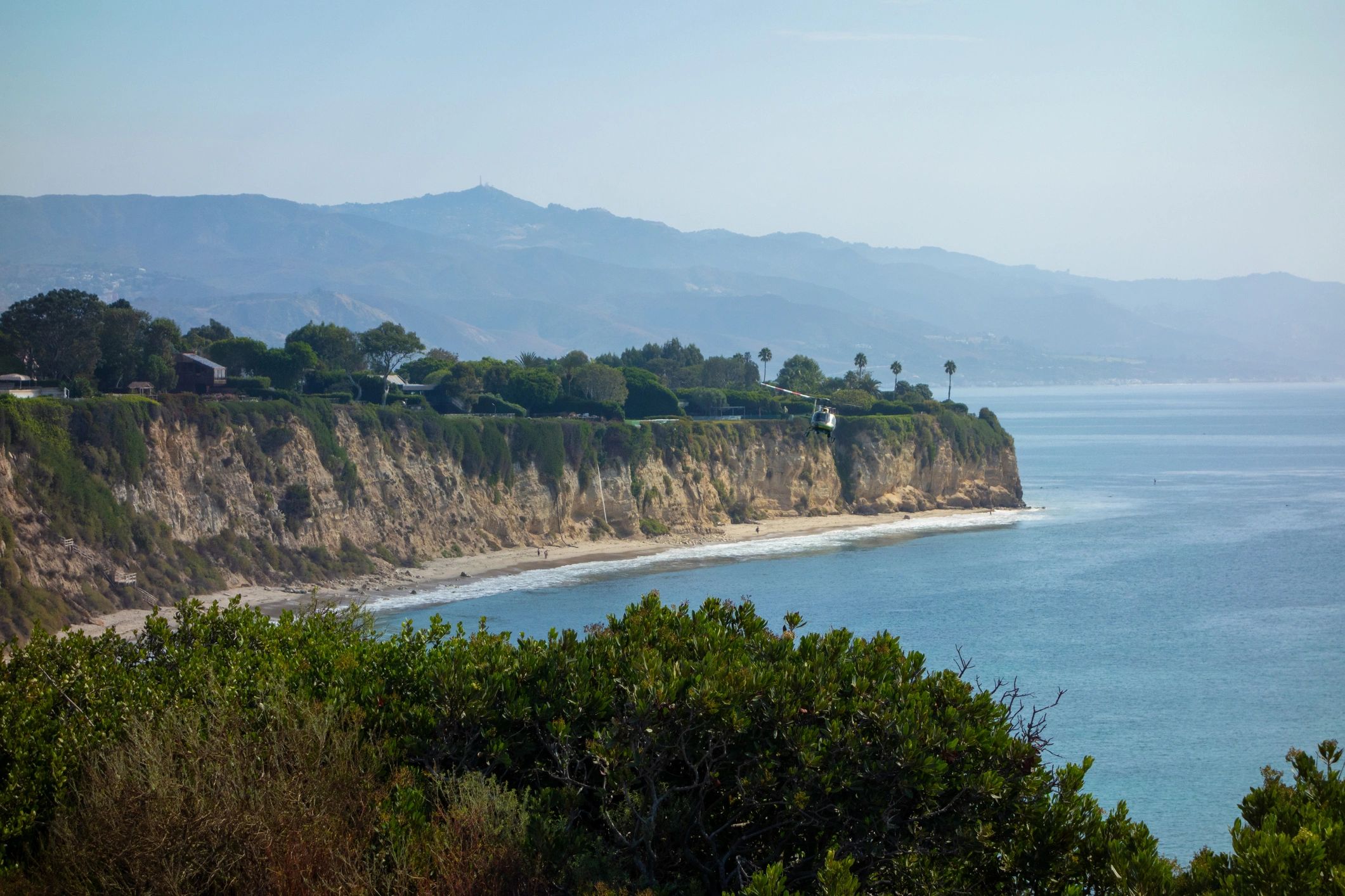 California coastal cliffs with luxury homes