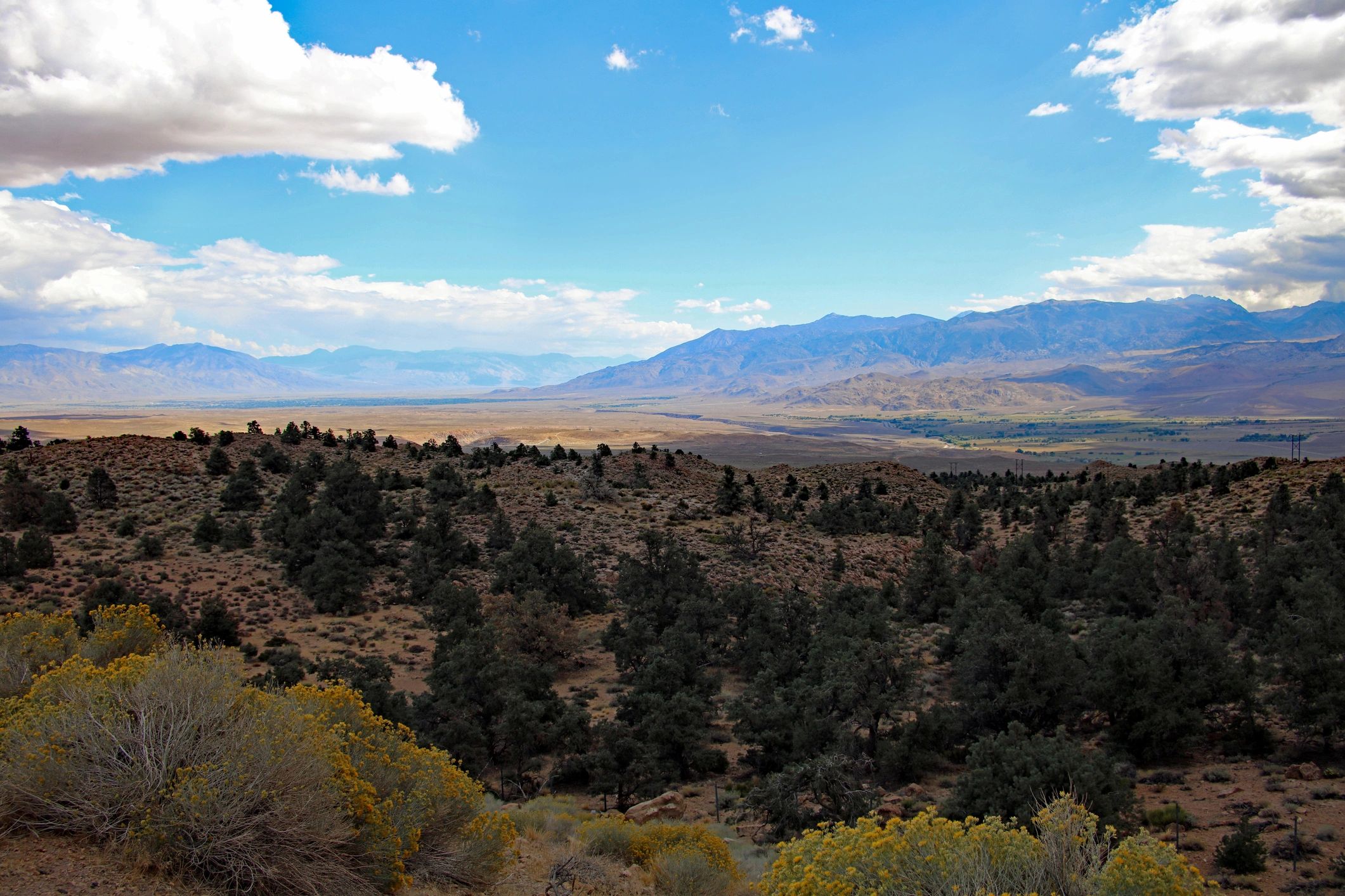 California mountain and inland terrain