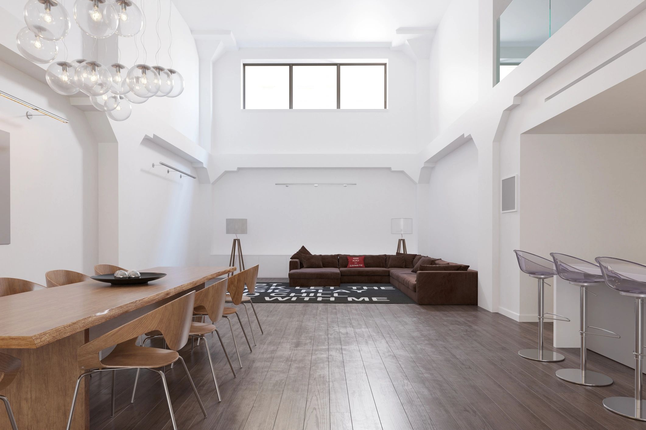 Open-plan luxury interior for bunker inspiration