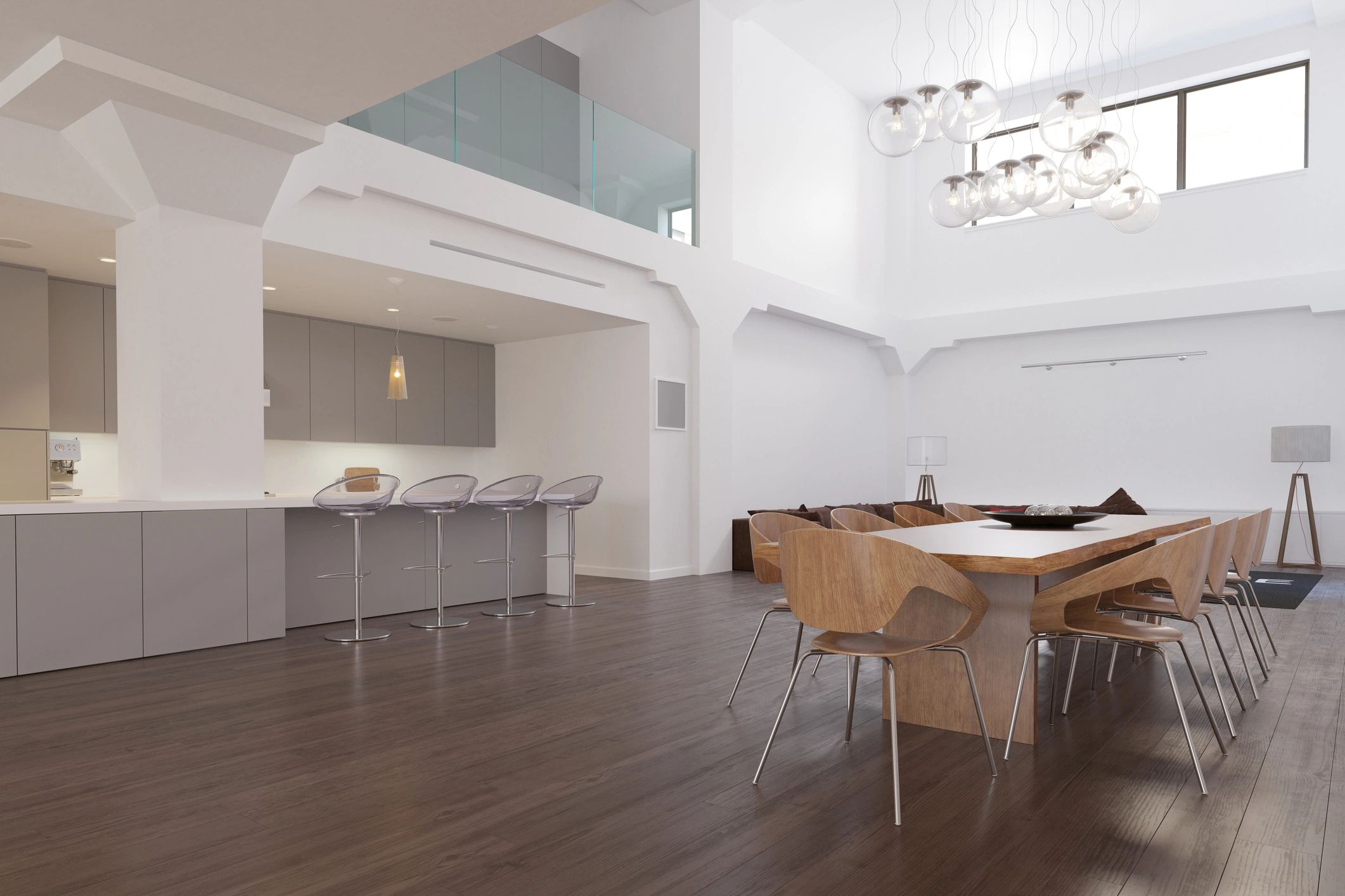Refined residential interior representing luxury underground living