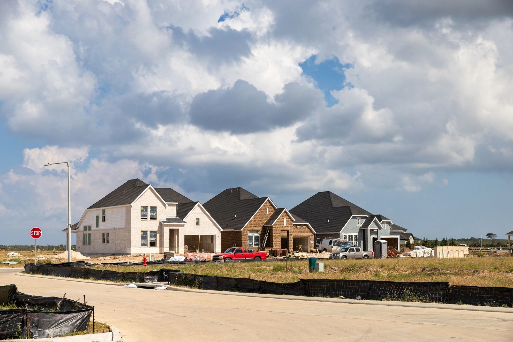 Residential construction site representing hardened build planning