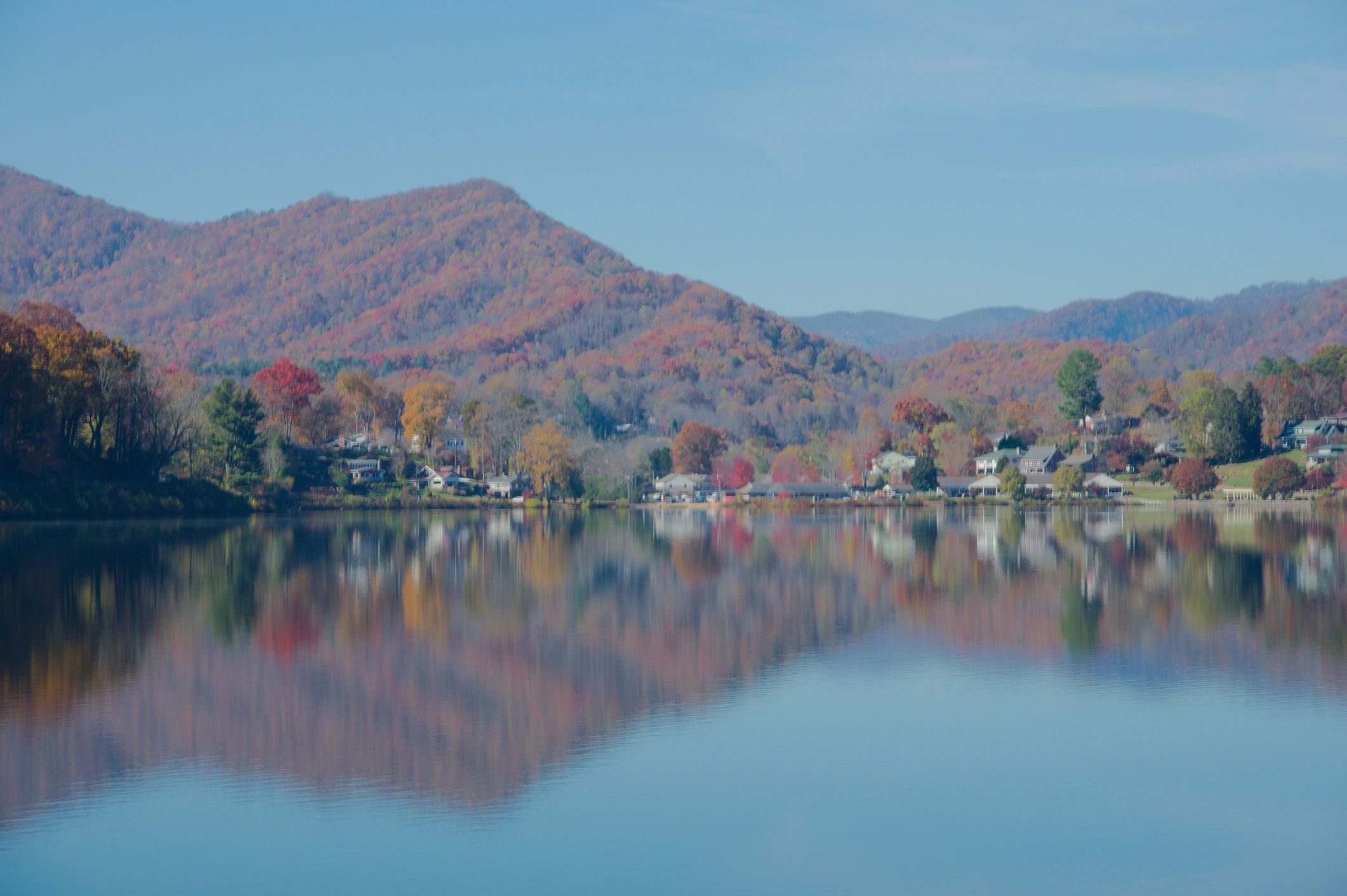 Autumn mountain landscape in North Carolina suitable for private estate bunker planning