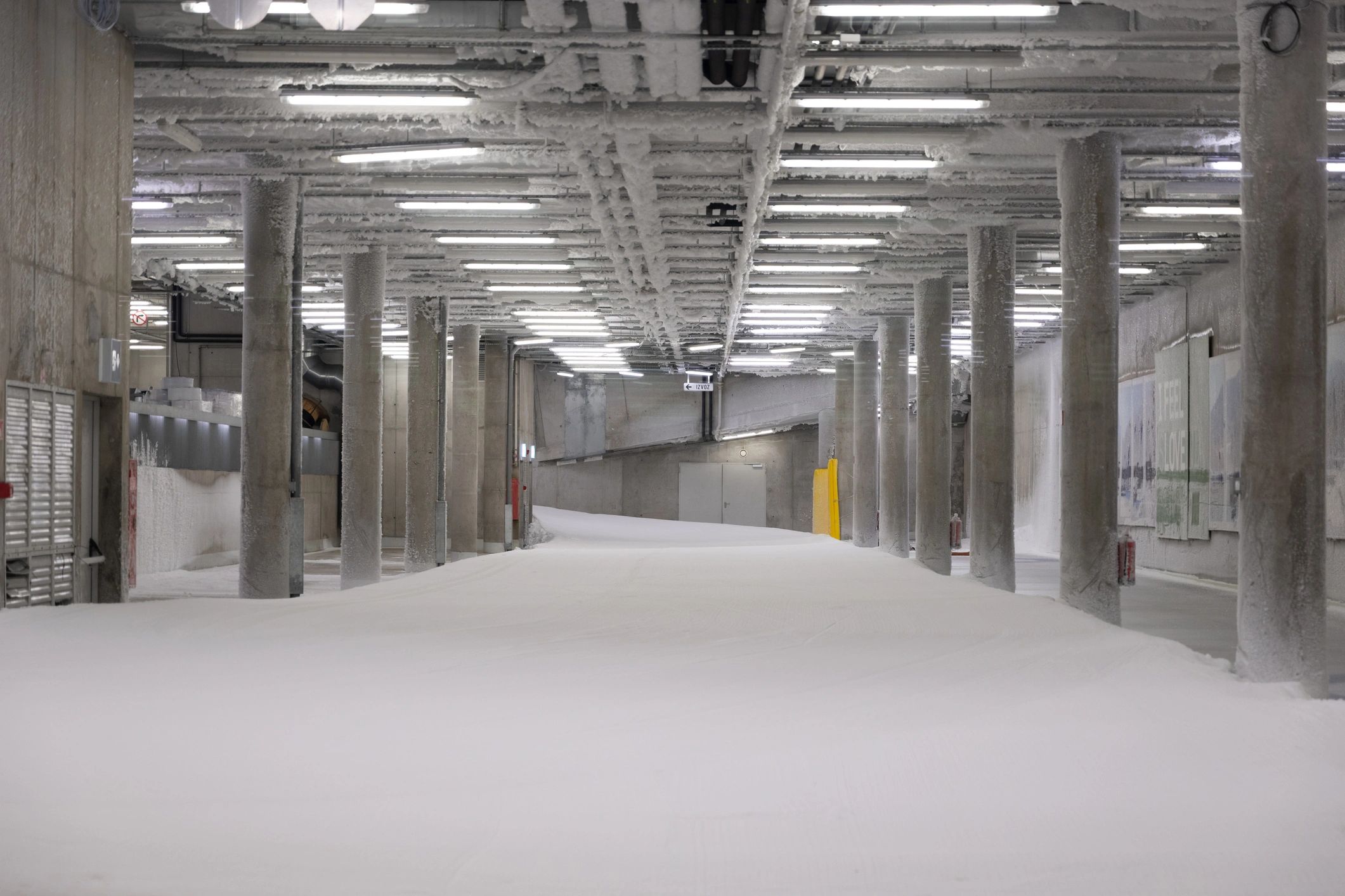 Concrete structural interior suitable for bunker planning inspiration