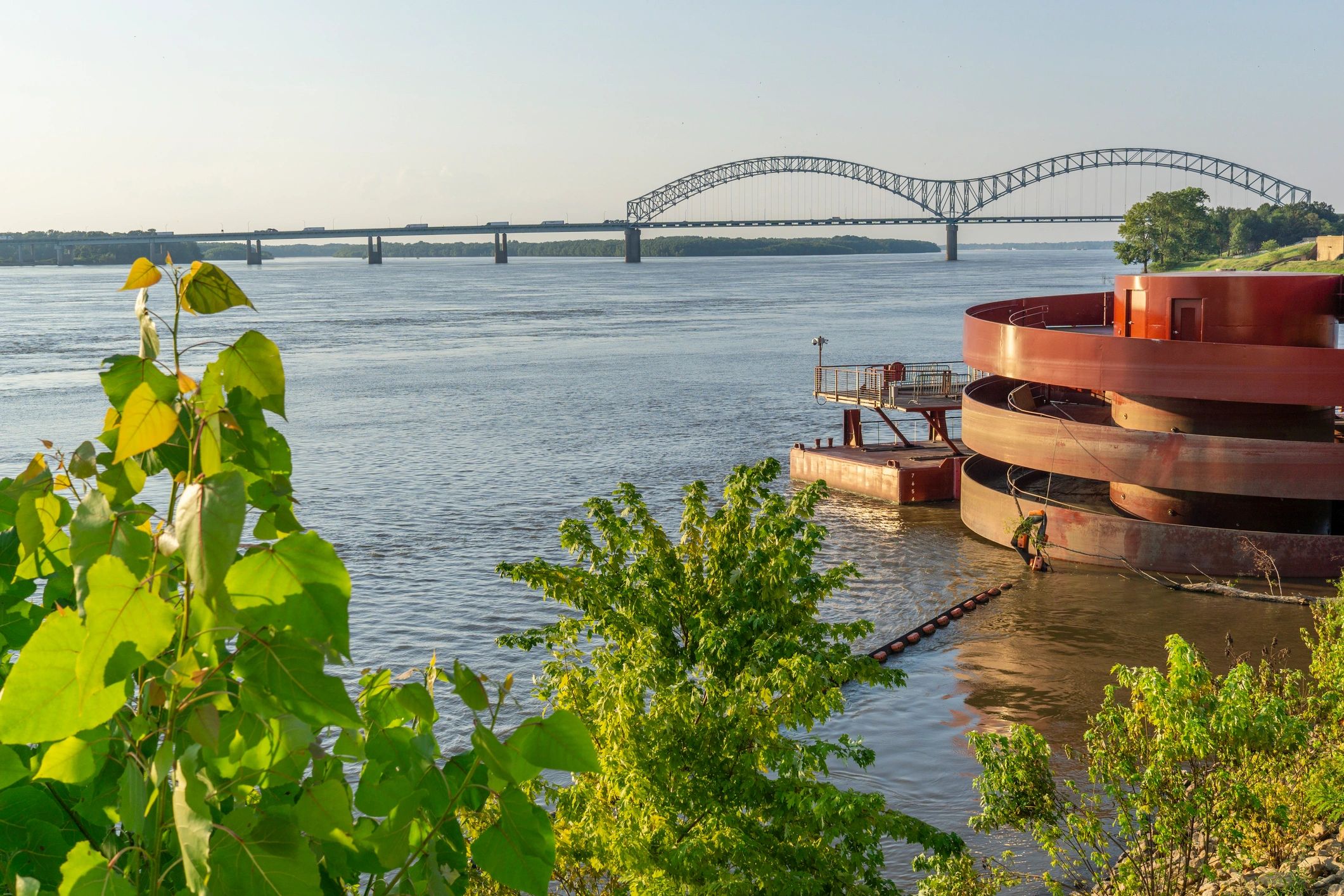 Mississippi River landscape supporting discreet bunker site planning and regional continuity strategy