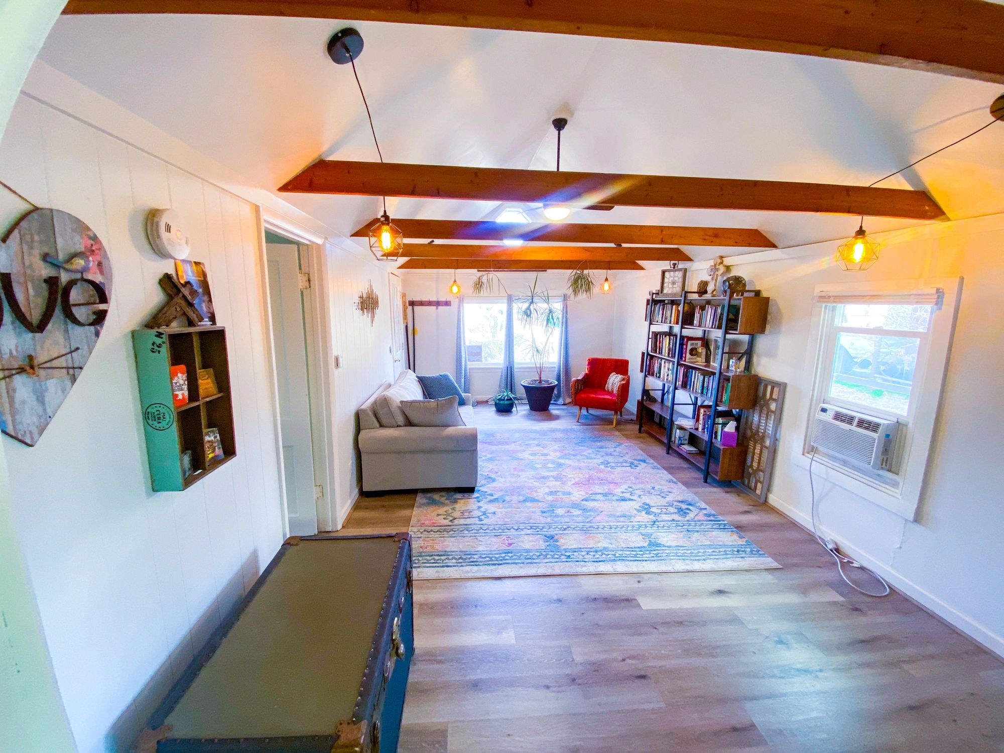 Comfortable bunker-style interior space