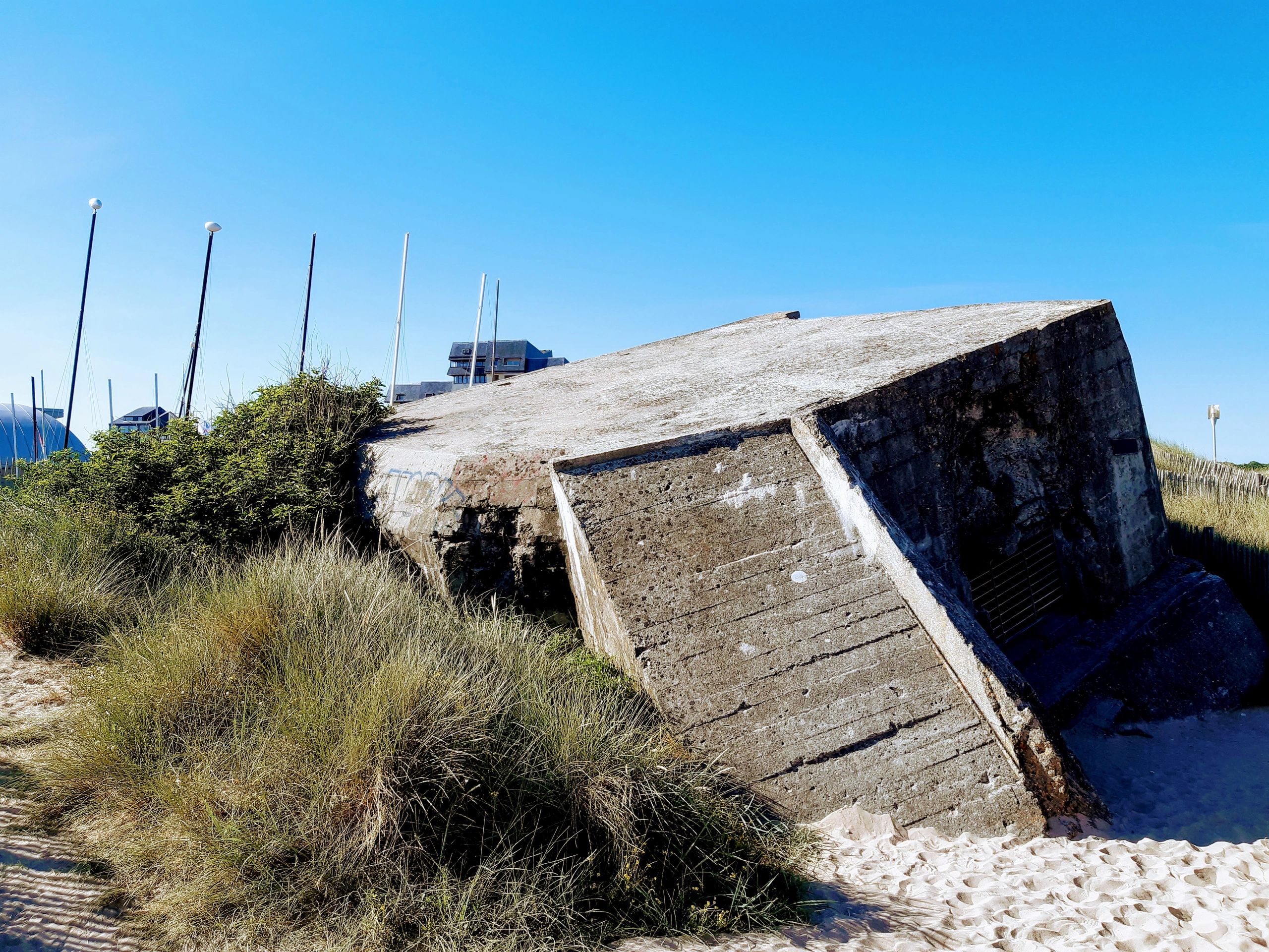 Concrete bunker structure in a rugged landscape for Polk County Arkansas bunker construction inspiration