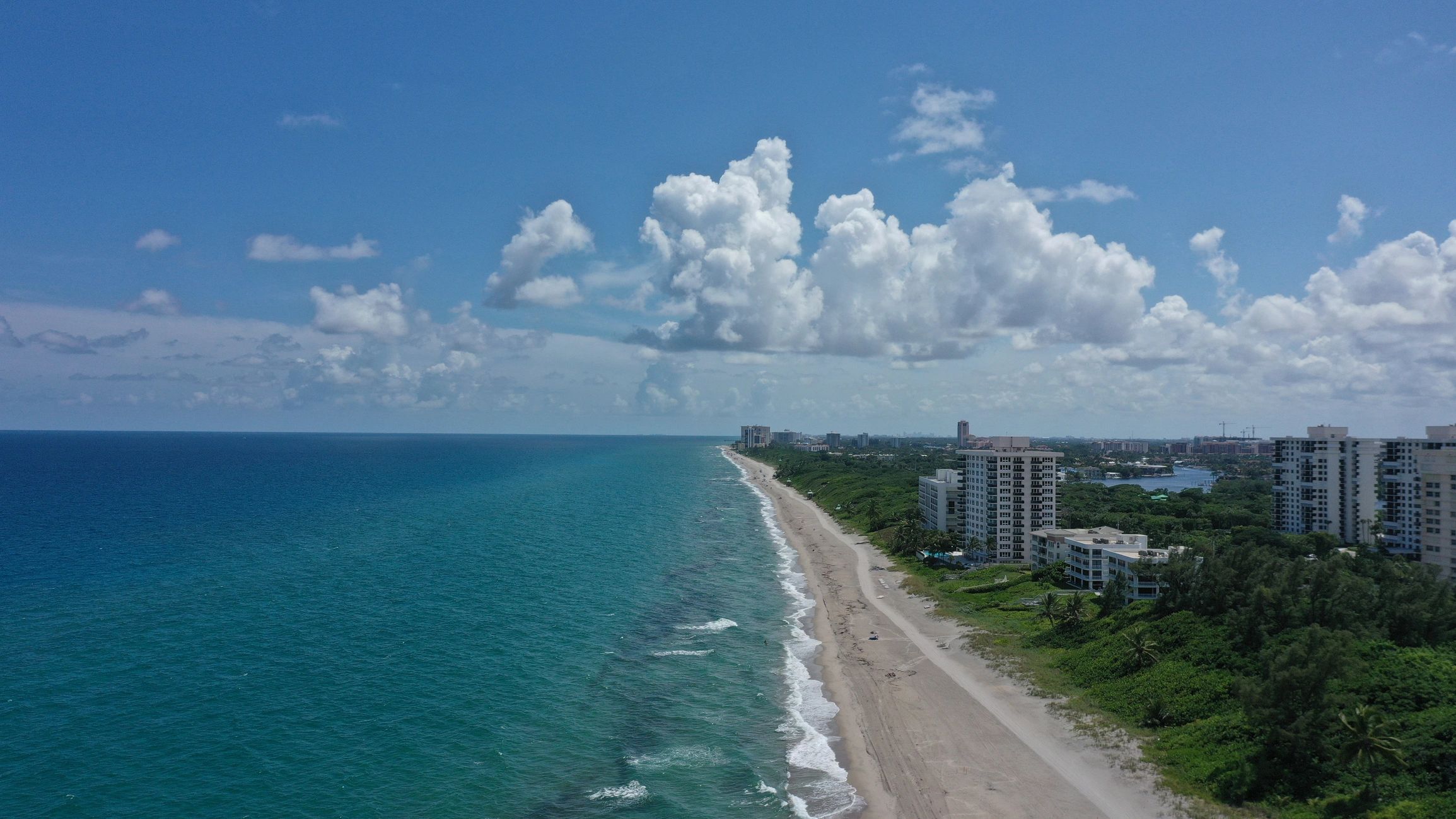 Florida Gulf Coast aerial shoreline