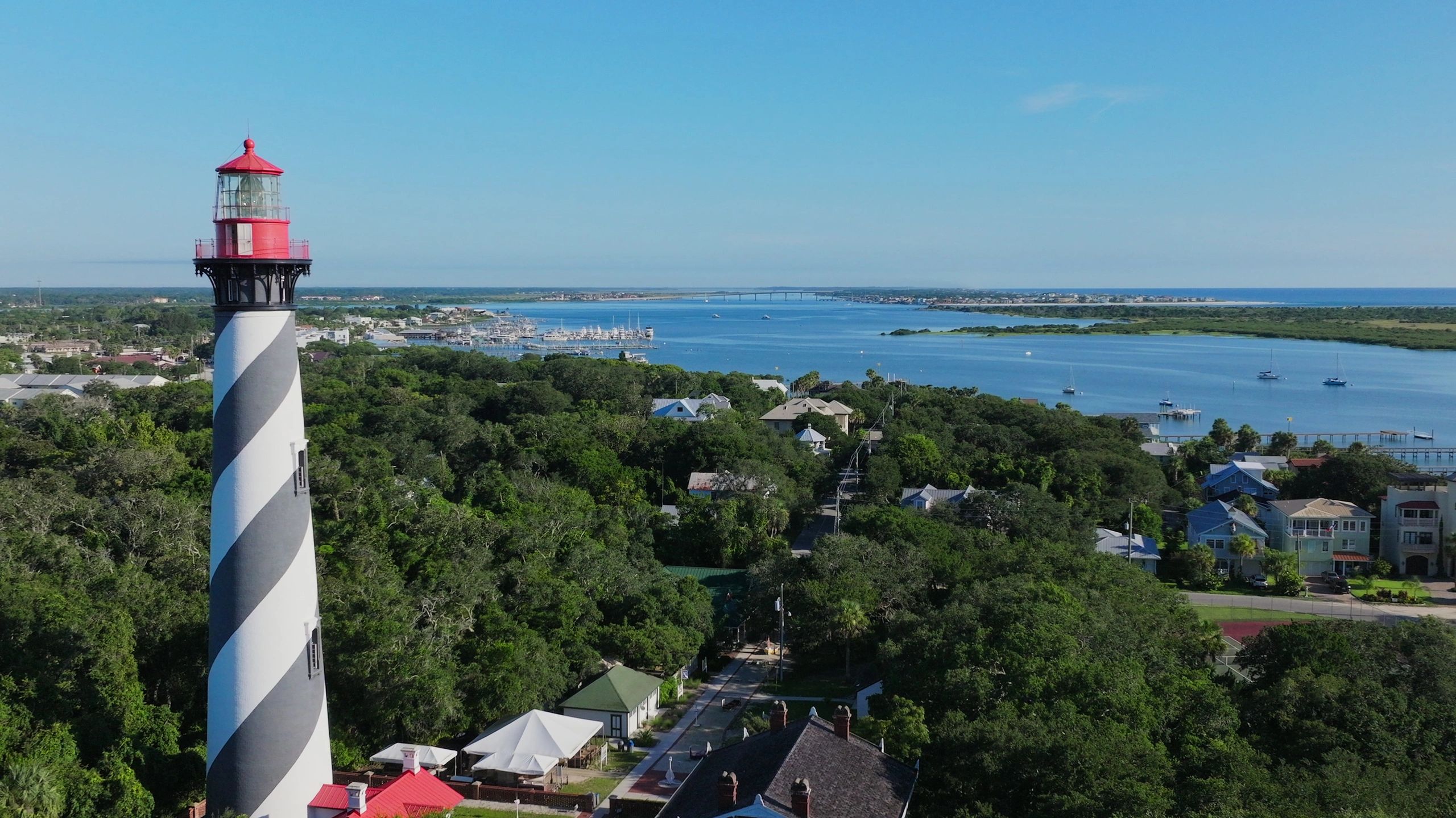 St. Augustine Lighthouse Over Matanzas Bay, Florida