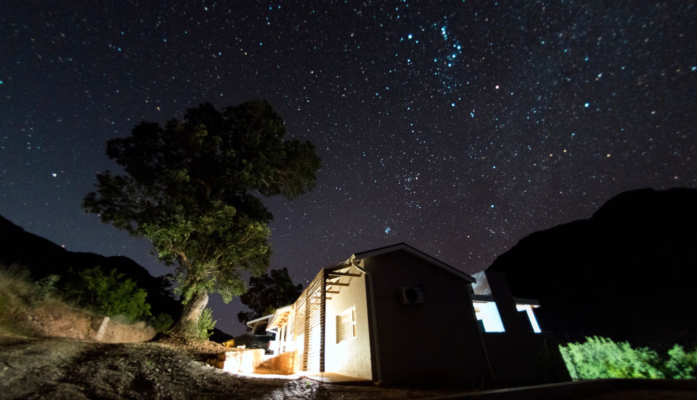 Night sky imagery representing comet and deep-space threat awareness