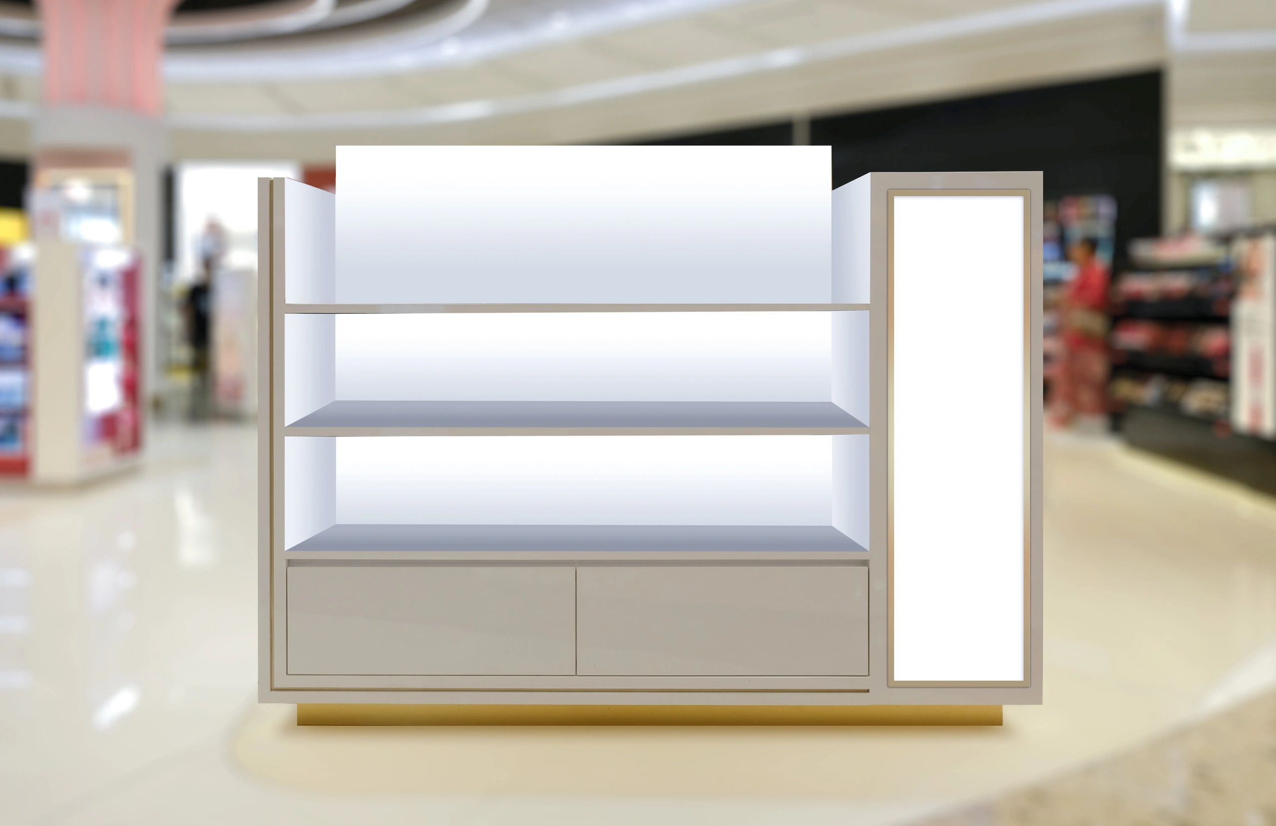 Empty retail shelves showing supply scarcity during disruption